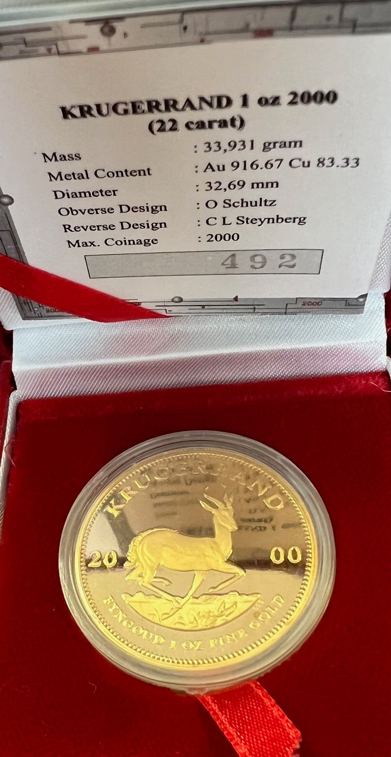 2000 ONE OUNCE GOLD PROOF KRUGERRAND