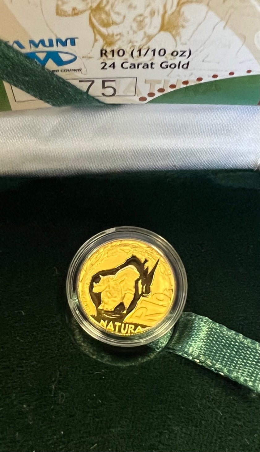 2009 NATURA WHITE RHINO 1/10th OUNCE