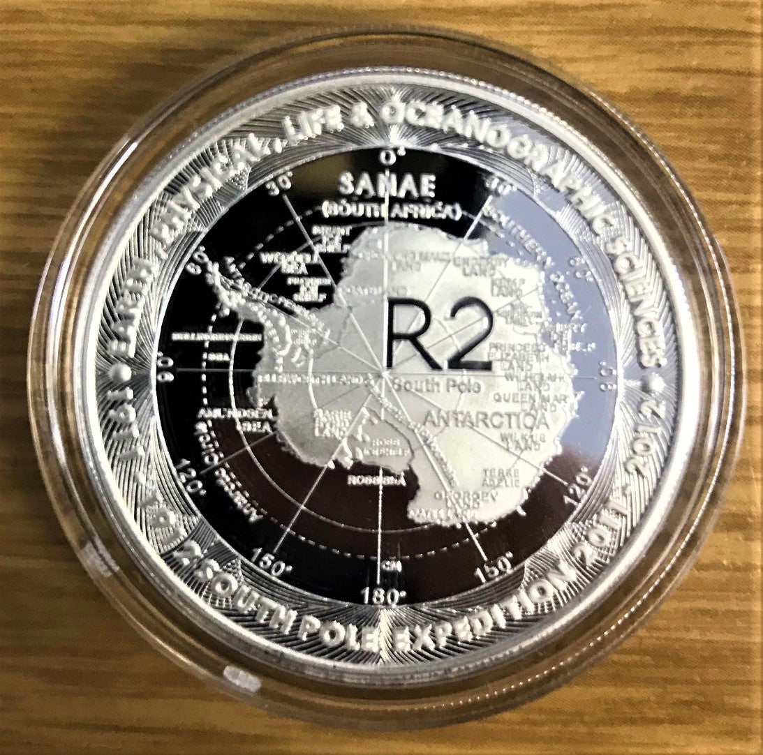 Silver Proof R2 Antarctica - Discovery Of The South Pole - 2012