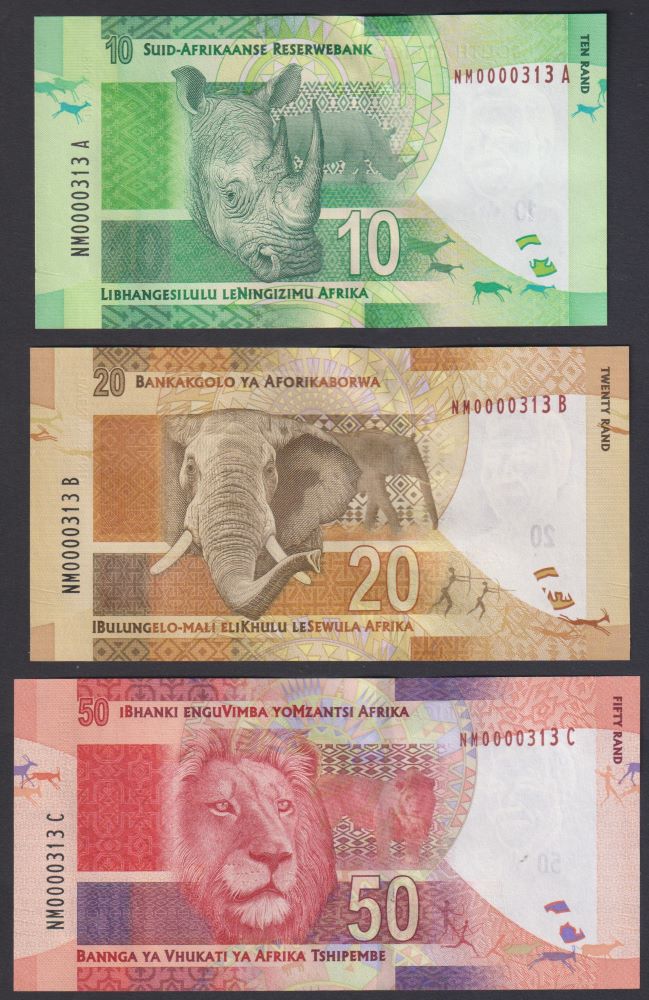 MANDELA  NM (NELSON MANDELA)  BANKNOTE SAME PREFIX SET