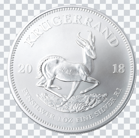 2018 ONE OUNCE BULLION SILVER KRUGERRAND.