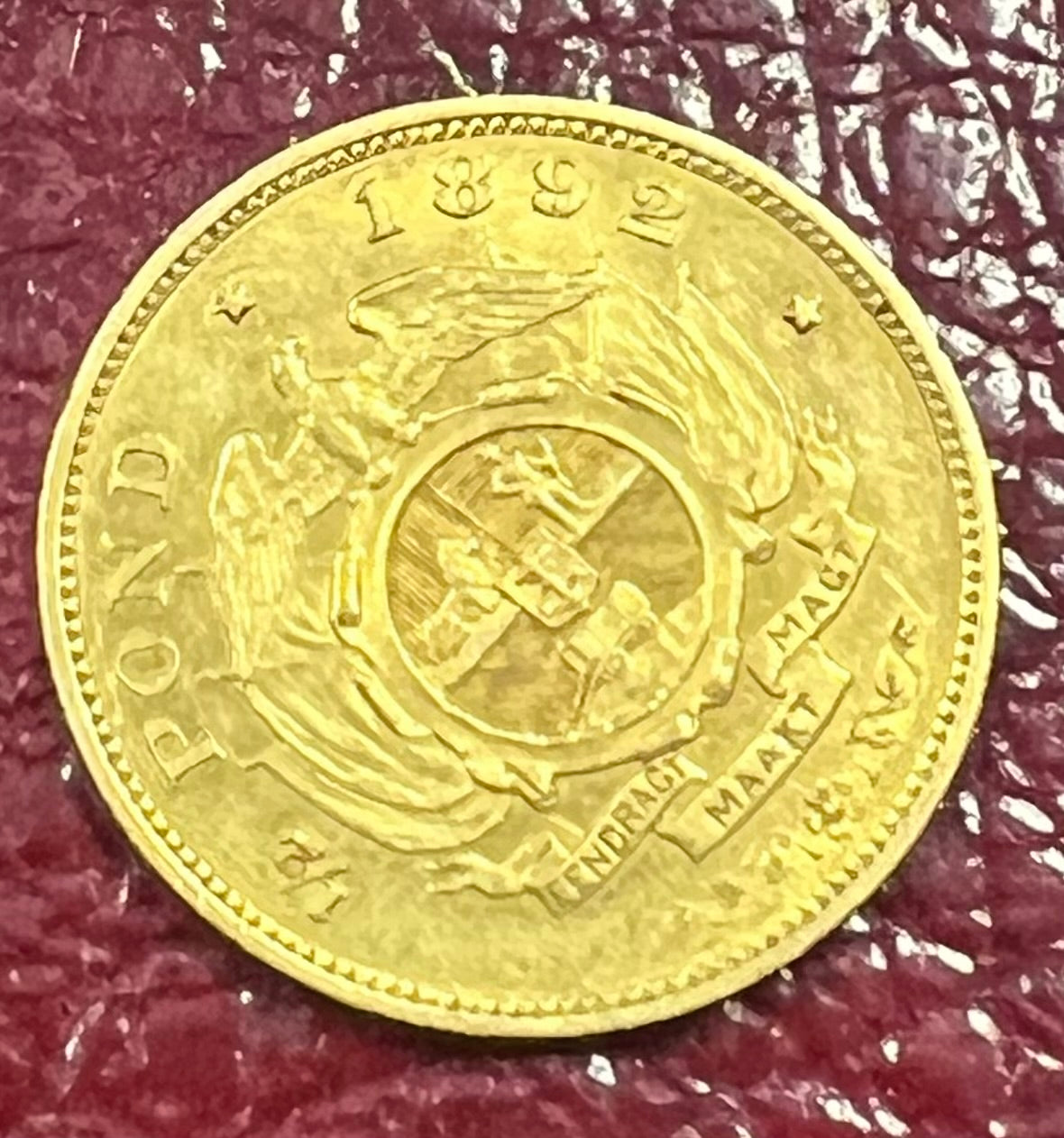 ZAR 1892 GOLD HALF POND