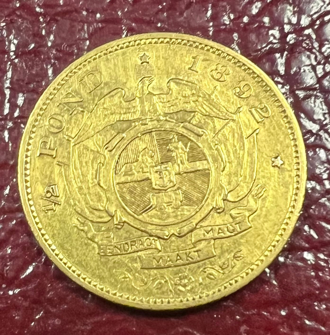ZAR 1892  GOLD HALF POND (2)