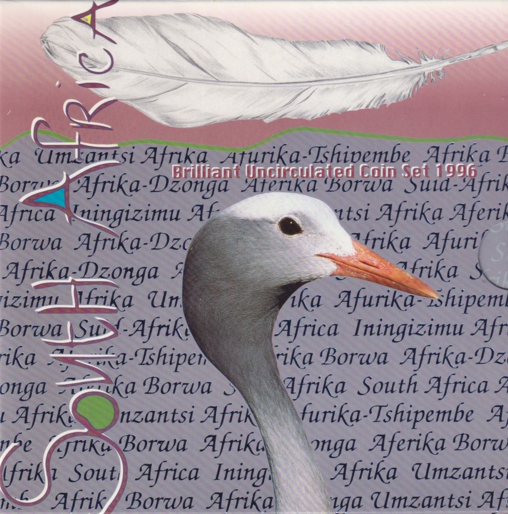 1996 SA Mint issued  Brilliant Uncirculated Coin Set