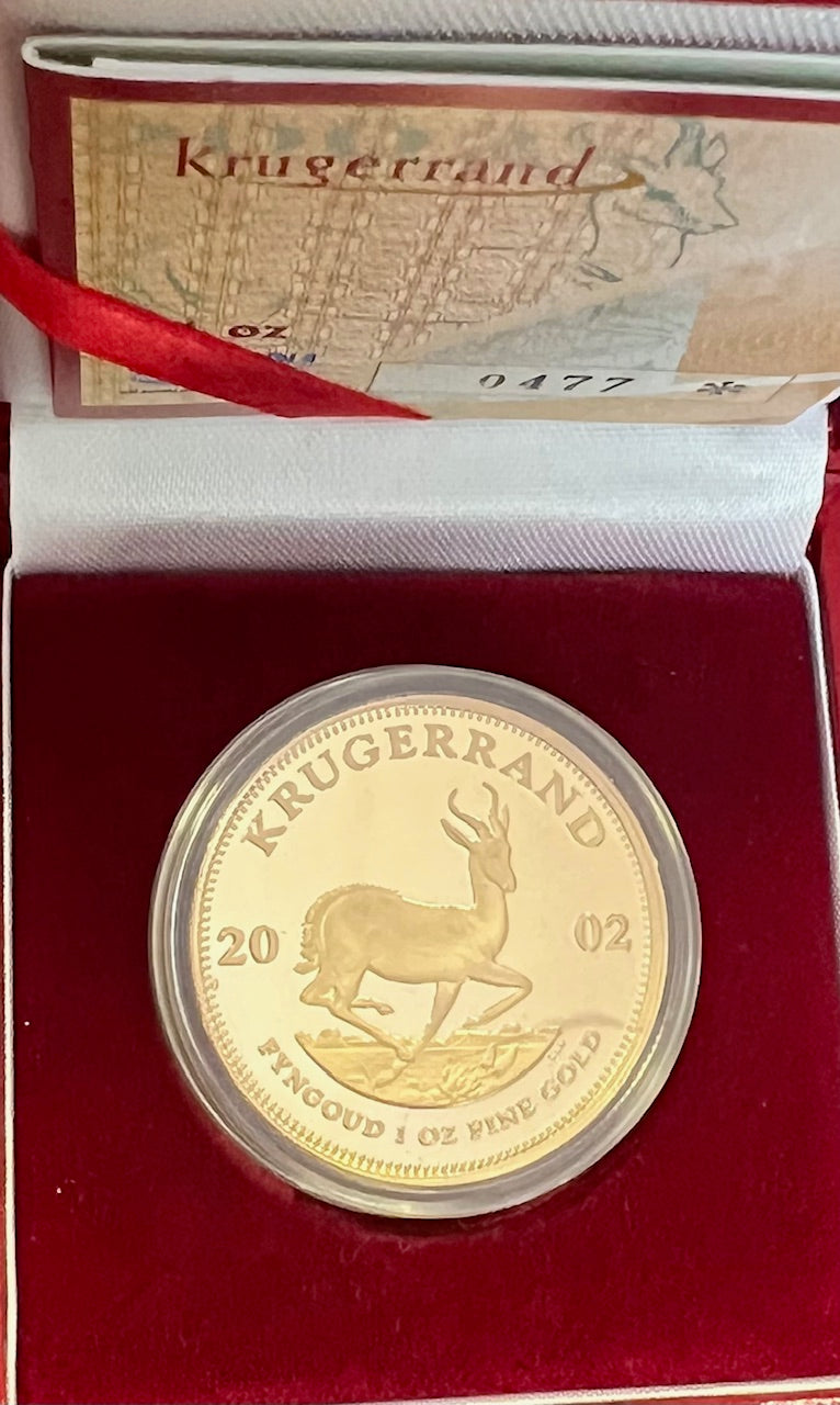 2002 ONE  OUNCE GOLD PROOF KRUGERRAND