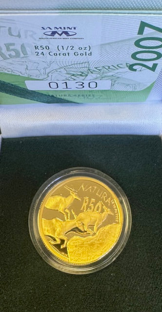 2007 GOLD NATURA ELAND HALF OUNCE PROOF