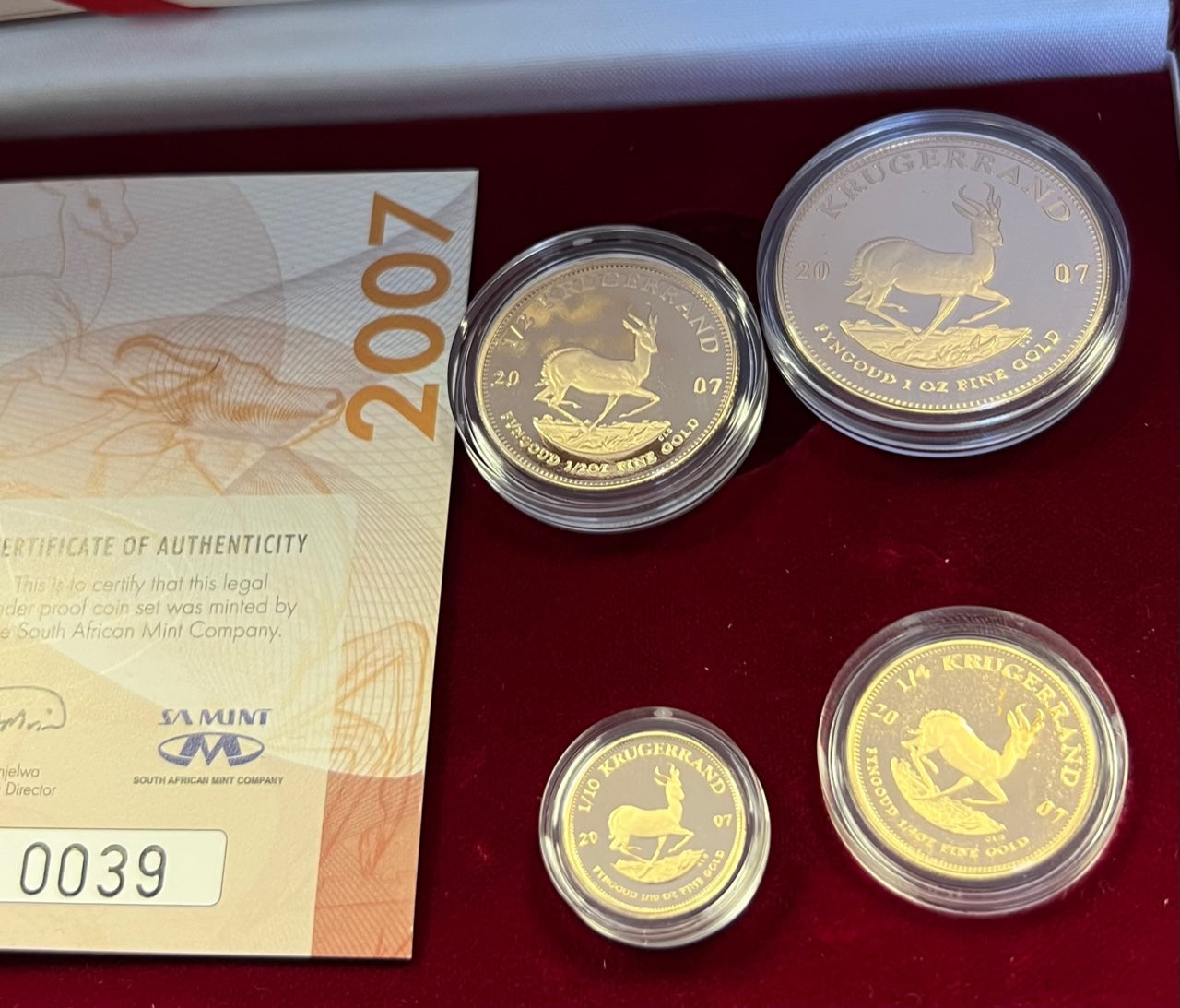 2007 PROOF KRUGERRAND SET - ONLY 700 PRODUCED!