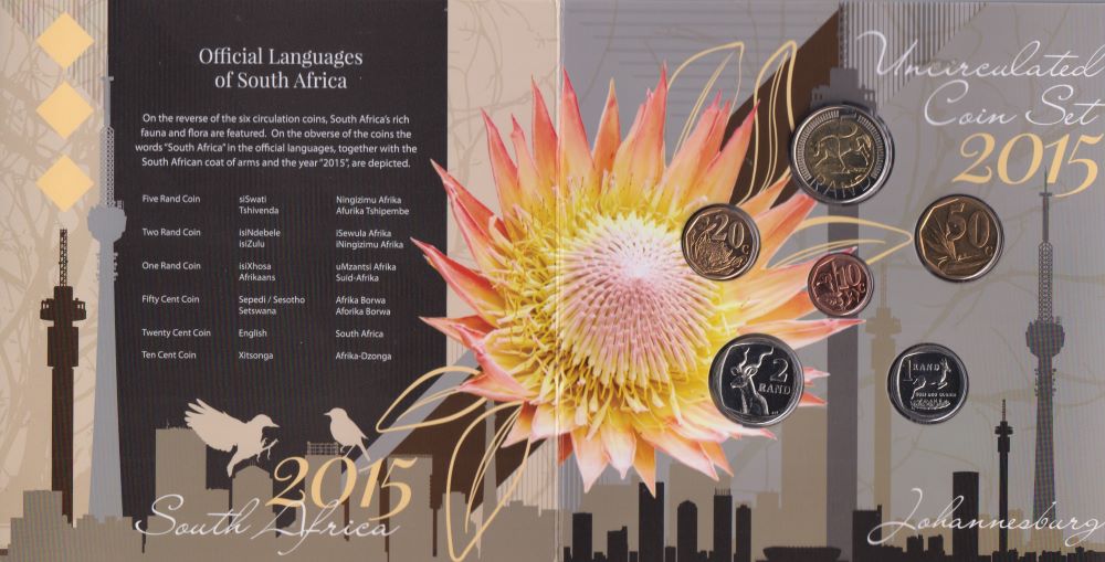 2015 SA Mint issued Uncirculated Coin Set