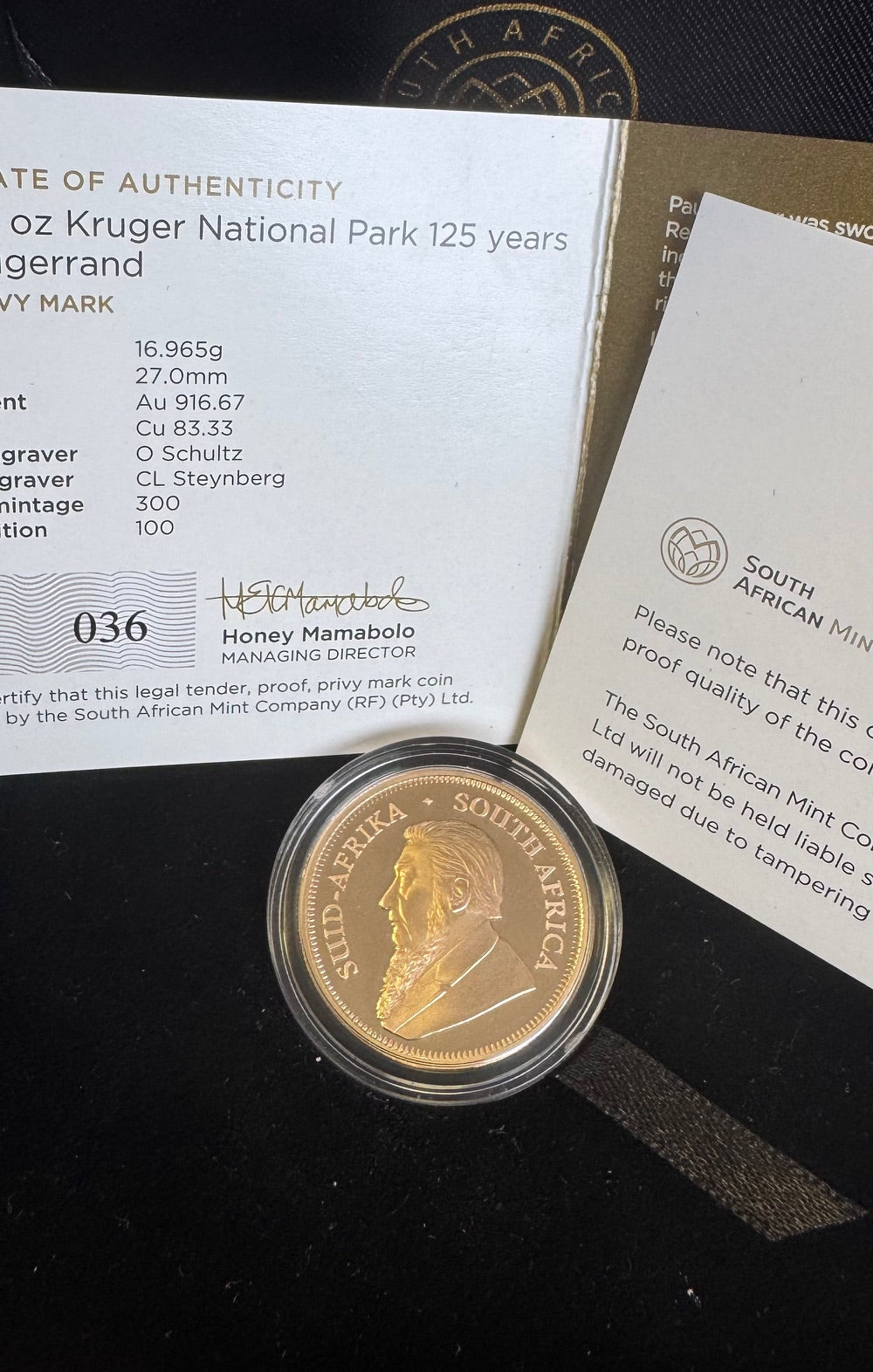 2023  HALF OUNCE PROOF KRUGERRAND WITH KNP PRIVY MARK-ONLY 100