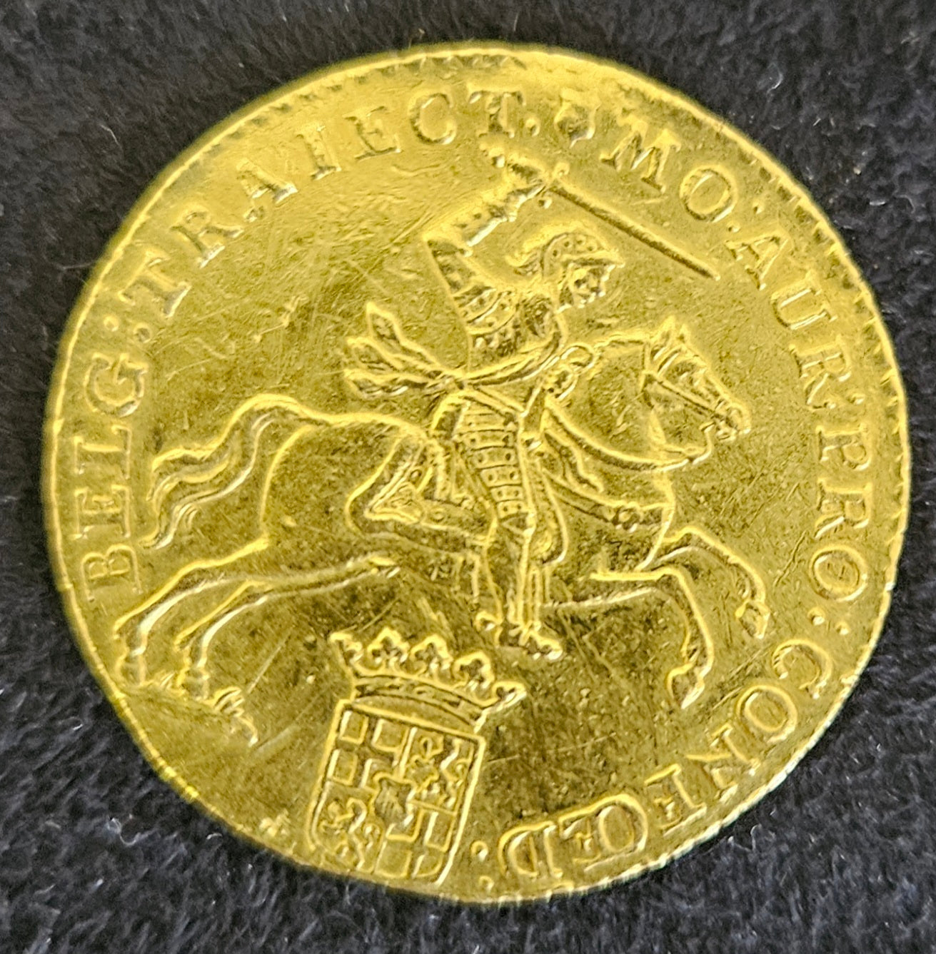 NETHERLANDS 1763 14 GULDEN GOLD COIN -  BEAUTIFUL (9.8grm 22ct)