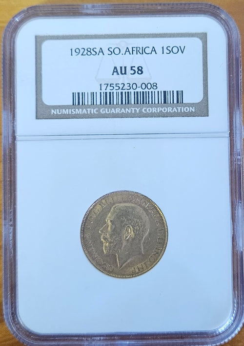 1928 SOVEREIGN GRADED NGC AU58