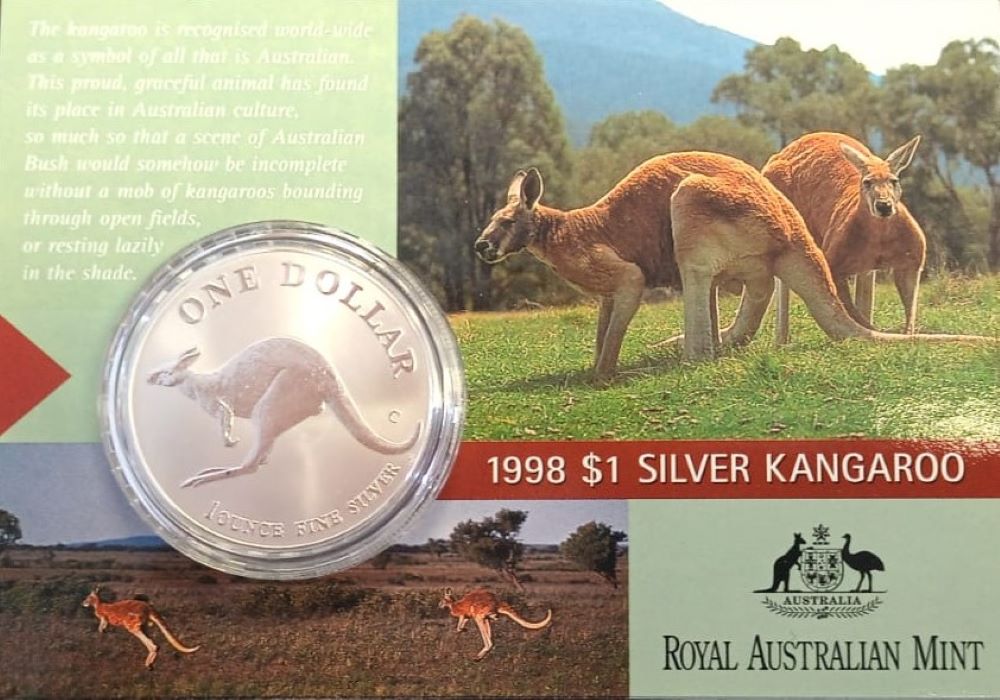 1998 1 Ounce Silver Kangaroo