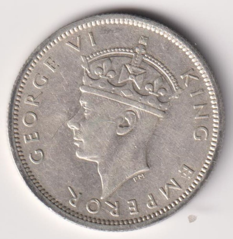 SOUTHERN RHODESIA - ONE SHILLING SILVER COIN - 1942