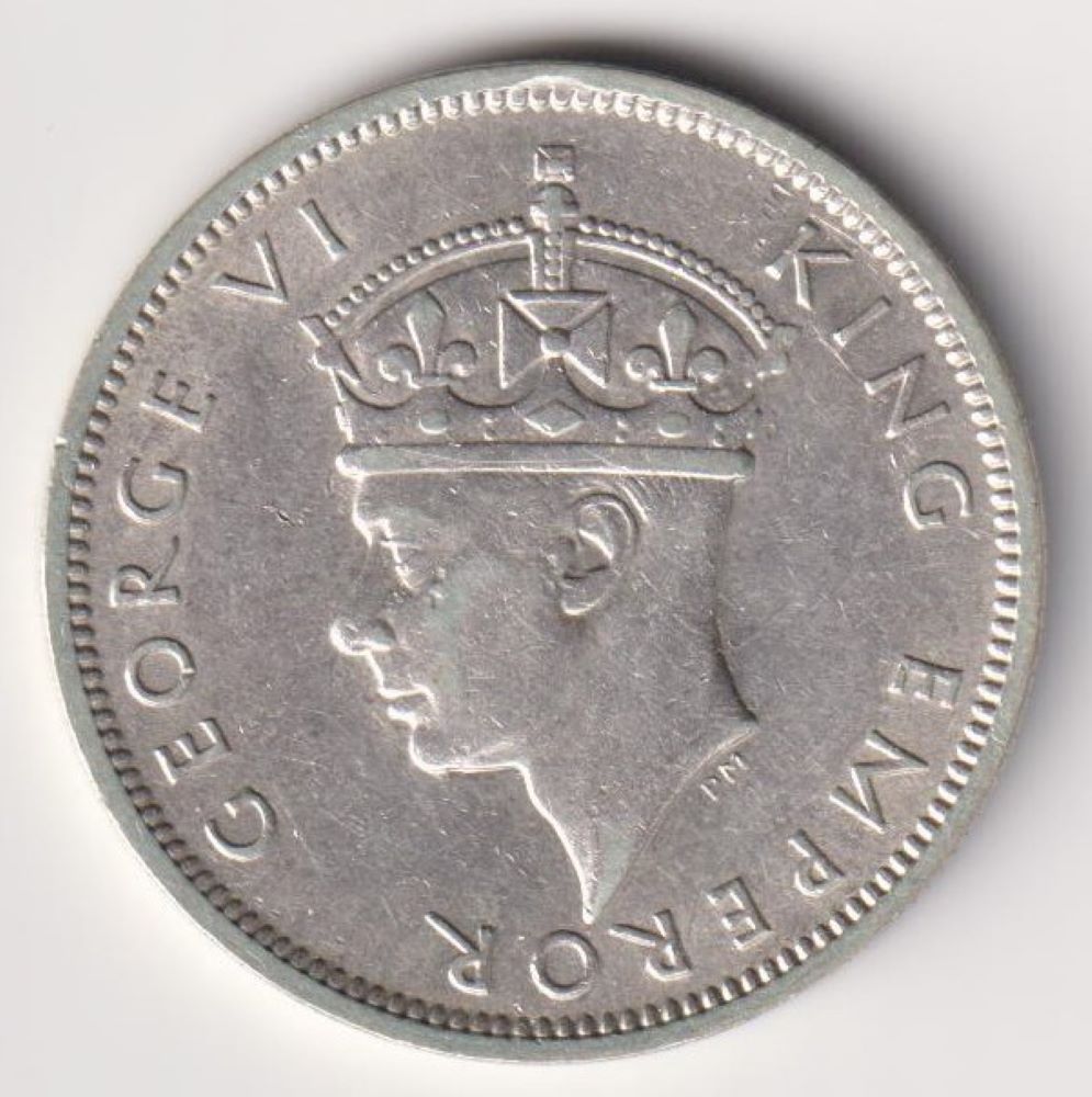 SOUTHERN RHODESIA - ONE SHILLING SILVER COIN - 1941