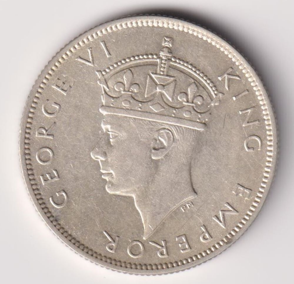 SOUTHERN RHODESIA - TWO SHILLINGS SILVER COIN - 1942