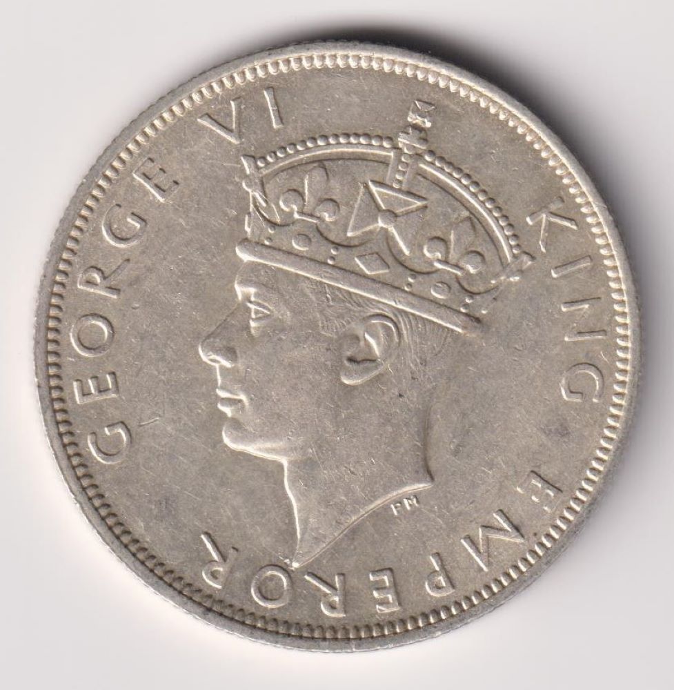 SOUTHERN RHODESIA -SILVER HALF CROWN - 1942