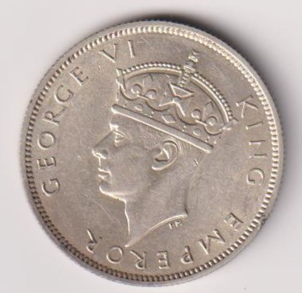 SOUTHERN RHODESIA - TWO SHILLINGS SILVER COIN - 1939