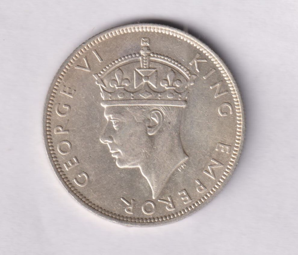 SOUTHERN RHODESIA -SILVER HALF CROWN - 1941