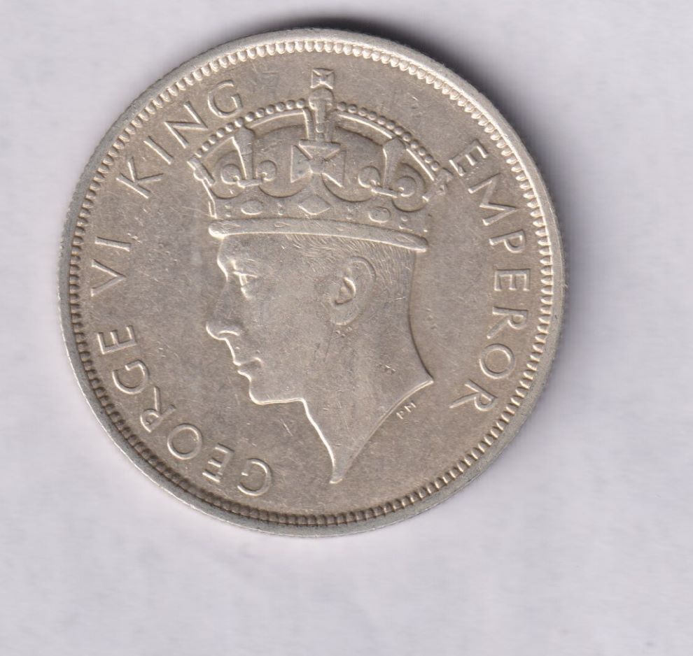SOUTHERN RHODESIA -SILVER HALF CROWN - 1957