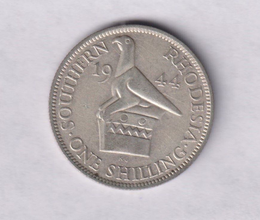 SOUTHERN RHODESIA - ONE SHILLING SILVER COIN - 1944