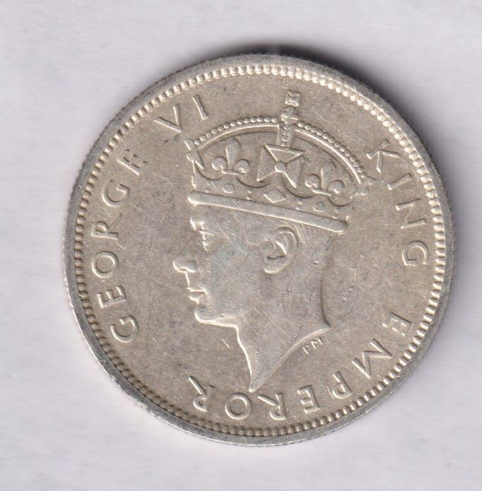 SOUTHERN RHODESIA - ONE SHILLING SILVER COIN - 1940
