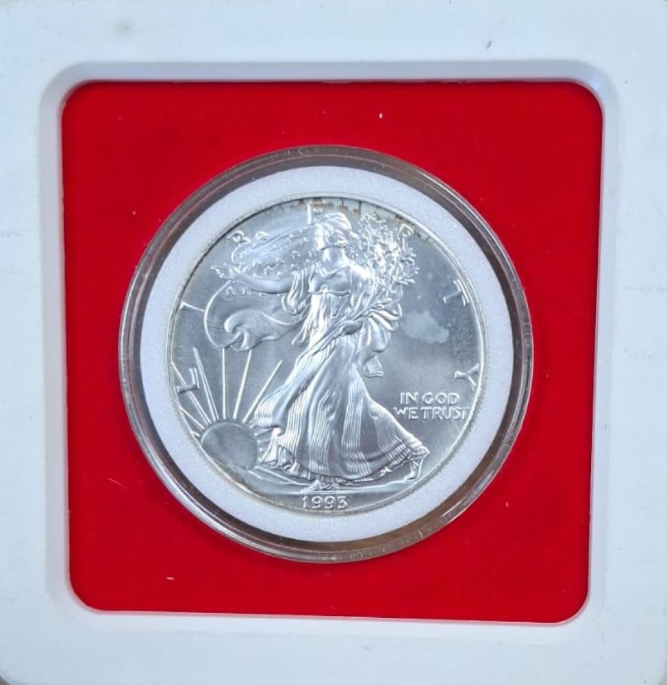 USA 1993 LIBERTY DOLLAR ONE  OUNCE  SILVER PROOF