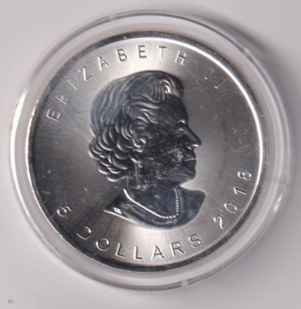 CANADA 2018 ONE SILVER OUNCE  - 5 Dollars