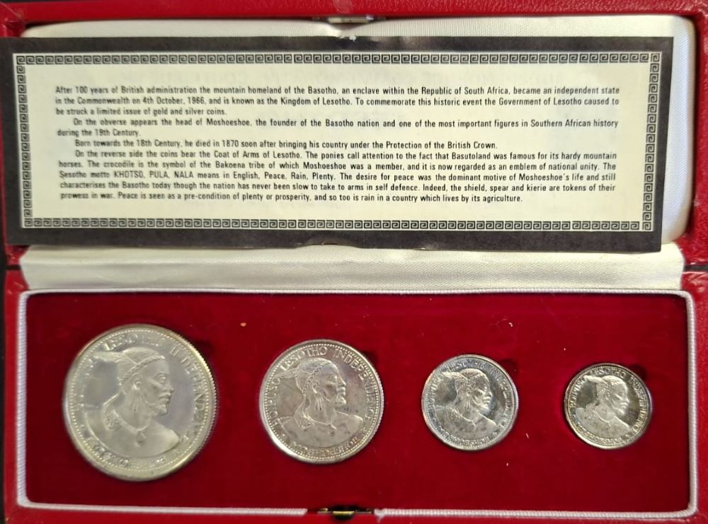 Lesotho 1966 Commemorative Silver Coin Set