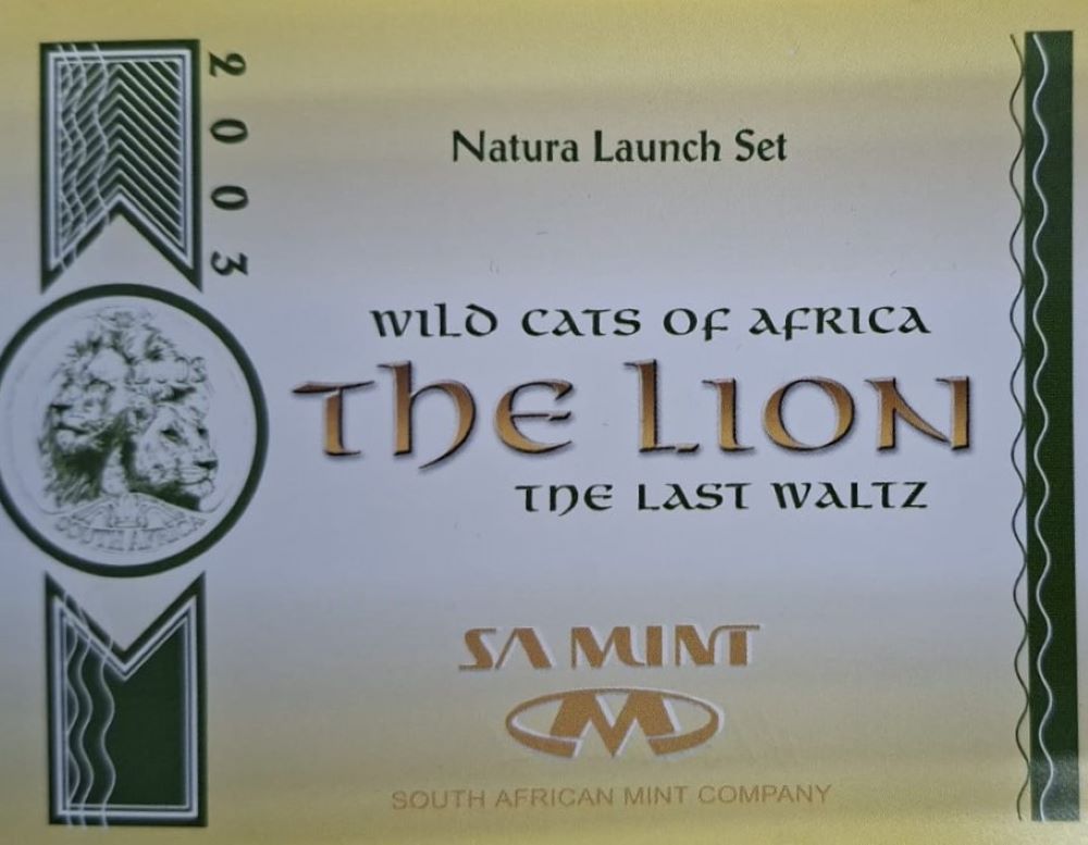 2003 NATURA WILD CATS OF AFRICA - THE LION - ONE OUNCE PROOF COIN