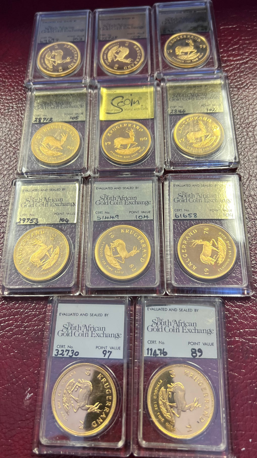 PROOF KRUGERRANDS - A GREAT SELECTION - ALL ENCAPSULATED
