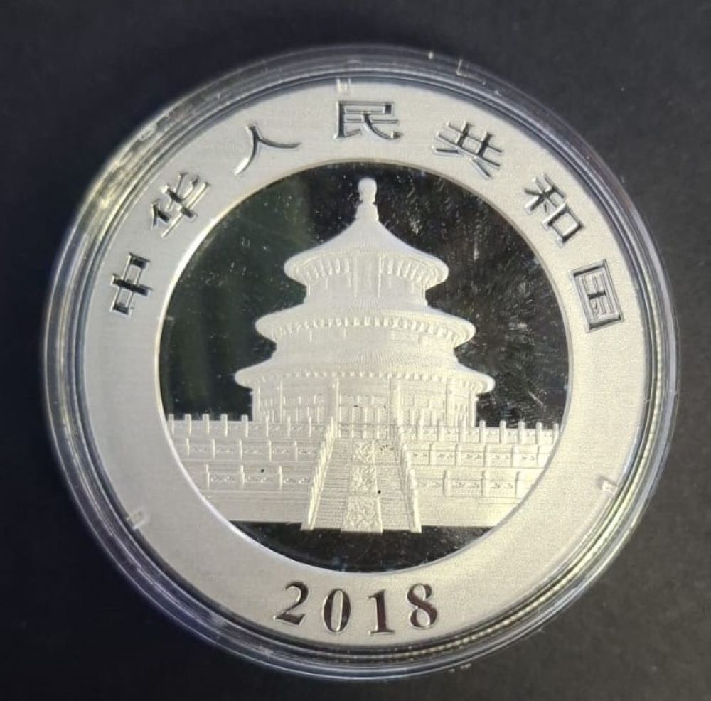 CHINA 2018 PANDA  ONE  OUNCE  SILVER PROOF