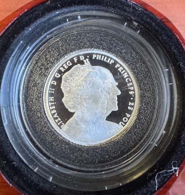 PLATINUM WEDDING ANNIVERSARY 2017 UK QUARTER OUNCE