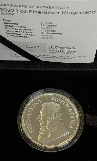 2022 ONE OUNCE PROOF SILVER KRUGERRAND