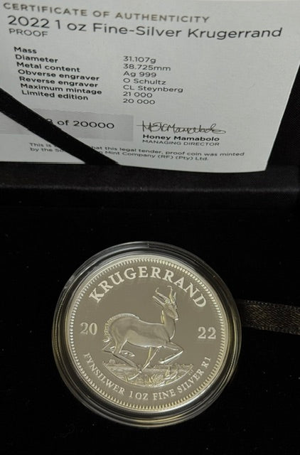 2022 ONE OUNCE PROOF SILVER KRUGERRAND