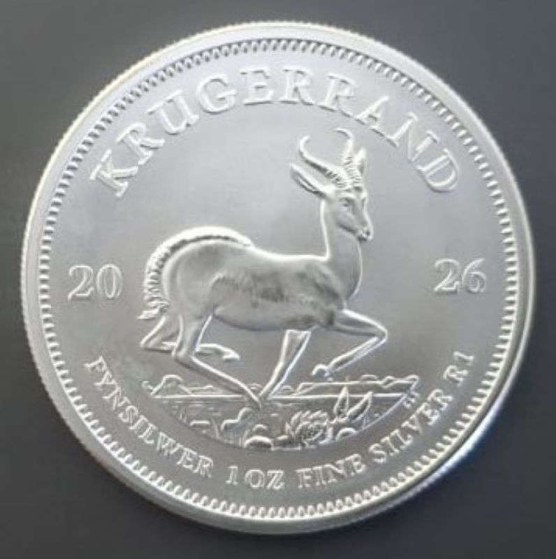 2026 ONE  OUNCE SILVER KRUGERRAND TUBE OF 25